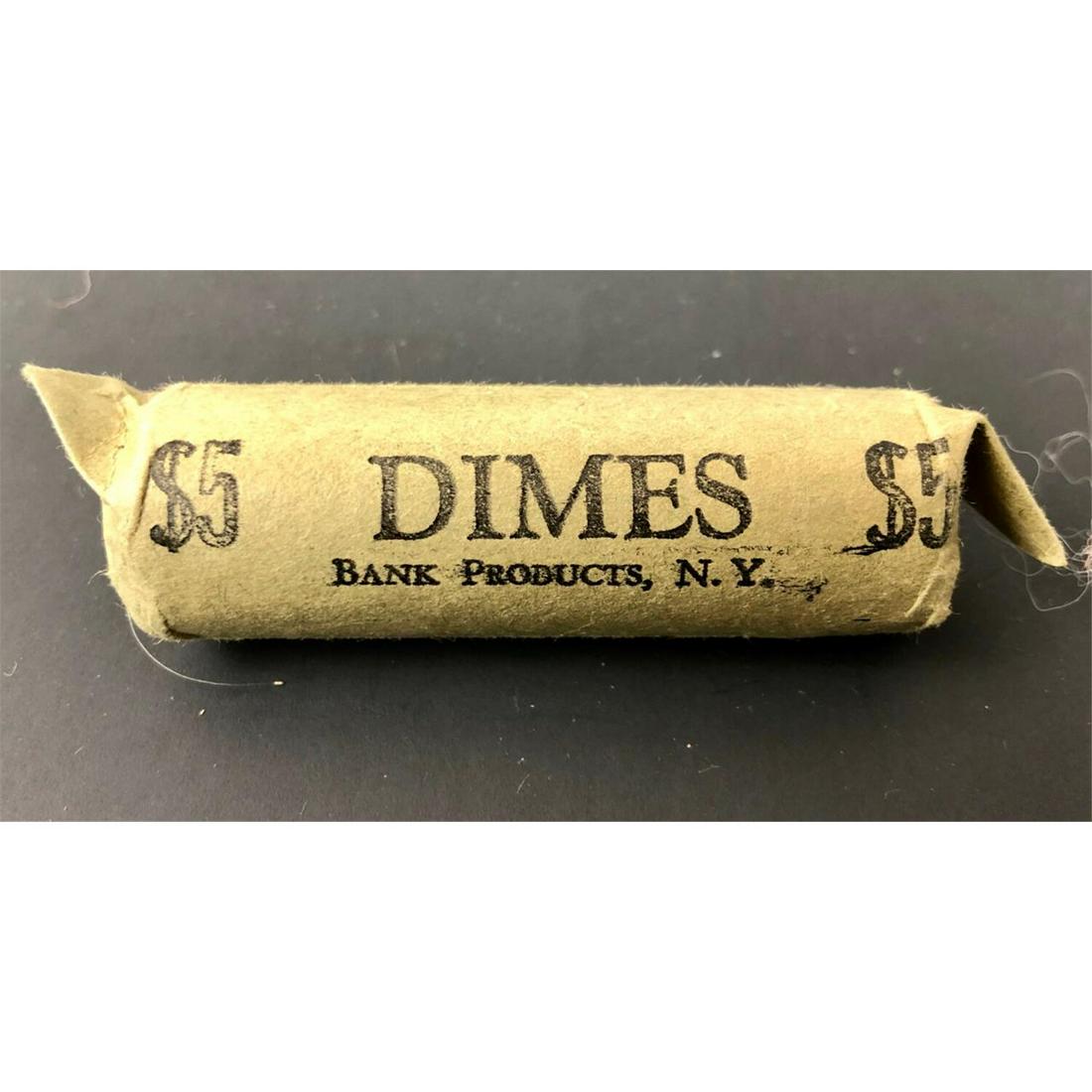50 Silver Dimes, 1926-1935. Estate Fresh. In Roll.: 50 Silver Dimes, 1926-1935. Estate Fresh. In Roll.Provenance: From a Long Island, NY Collector. Please note the absence of a condition report does not imply that there are no condition issues with thi