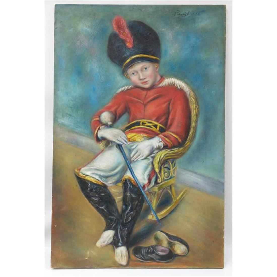 Large Painting Oil on Board by Peggy Dodds.: Large Painting Oil on Board by Peggy Dodds, American (1900-1987). Signed Upper Right. Unframed. Condition: Generally Very Good. Dimensions: 46" x 30". Provenance: From a New Jersey Private Collector.