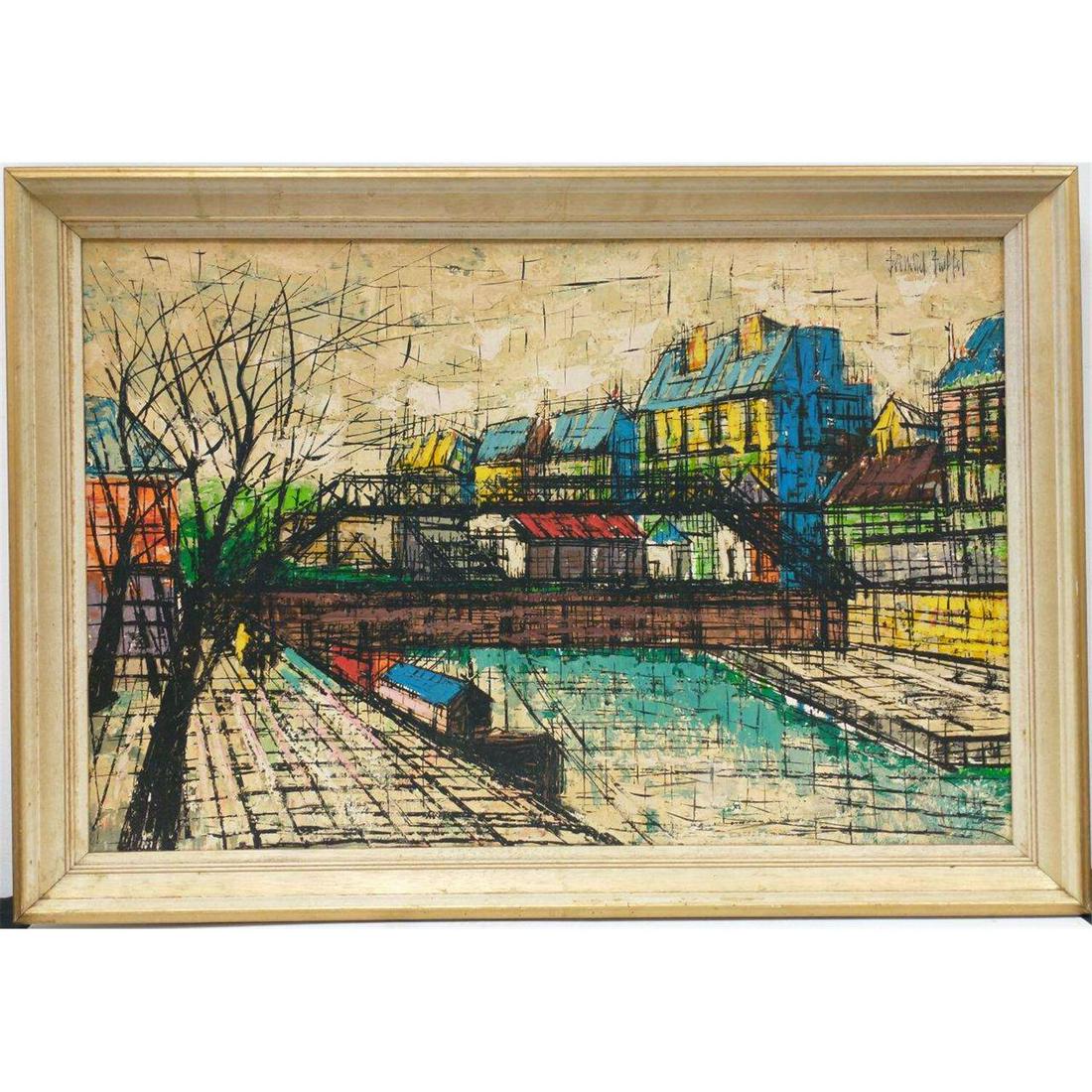 Painting Oil on Canvas Attrib. to Bernard Buffet: Painting Oil on Canvas Signed & Attributed to Bernard Buffet, French (1928-1999). Signed Upper Right.Condition: Generally Good Condition w/ Original Frame.Dimensions: Sight-36" x 24". Frame-40" x 28".