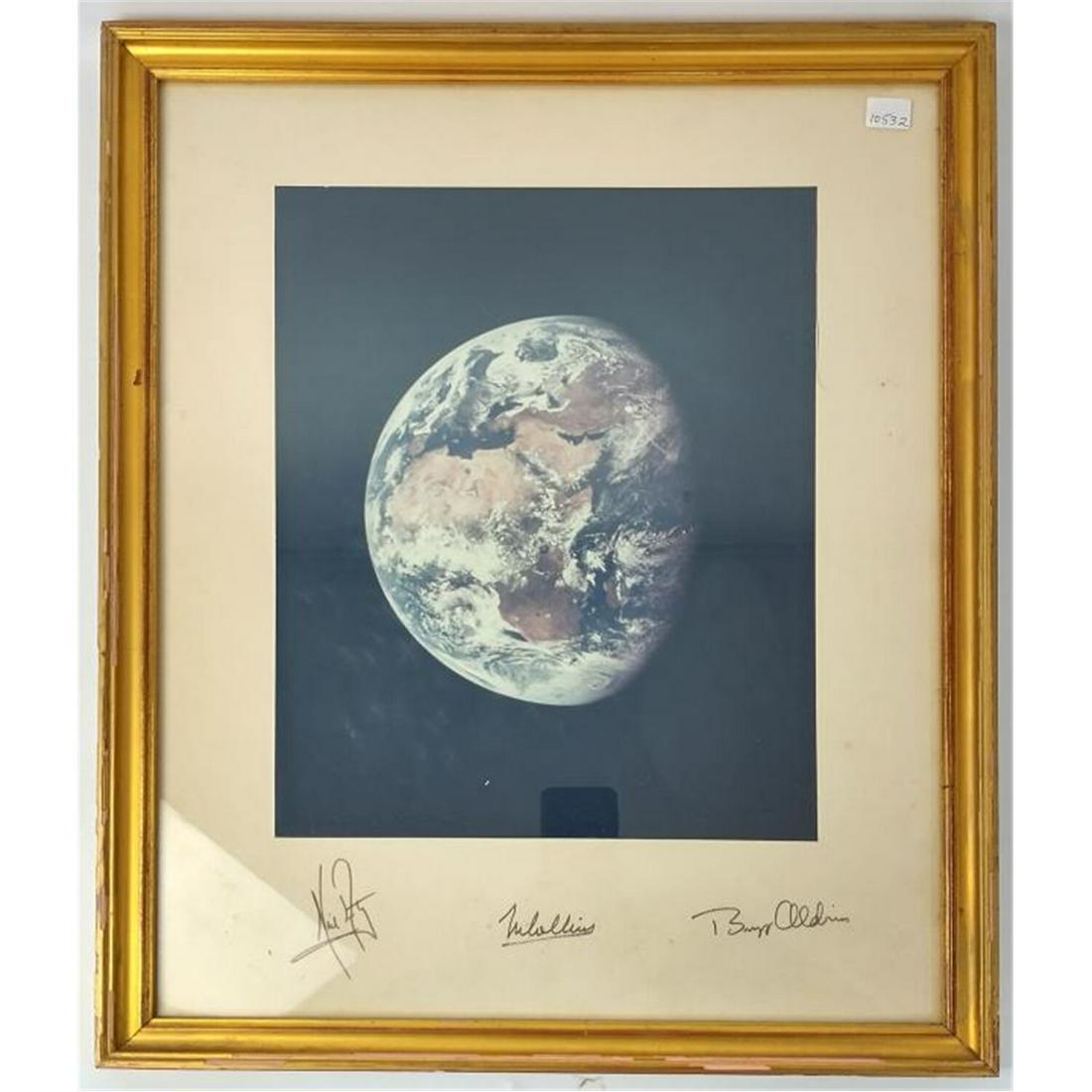 Rare Hand Signed Photo of Earth, Apollo11 Astronauts (1 of 5)