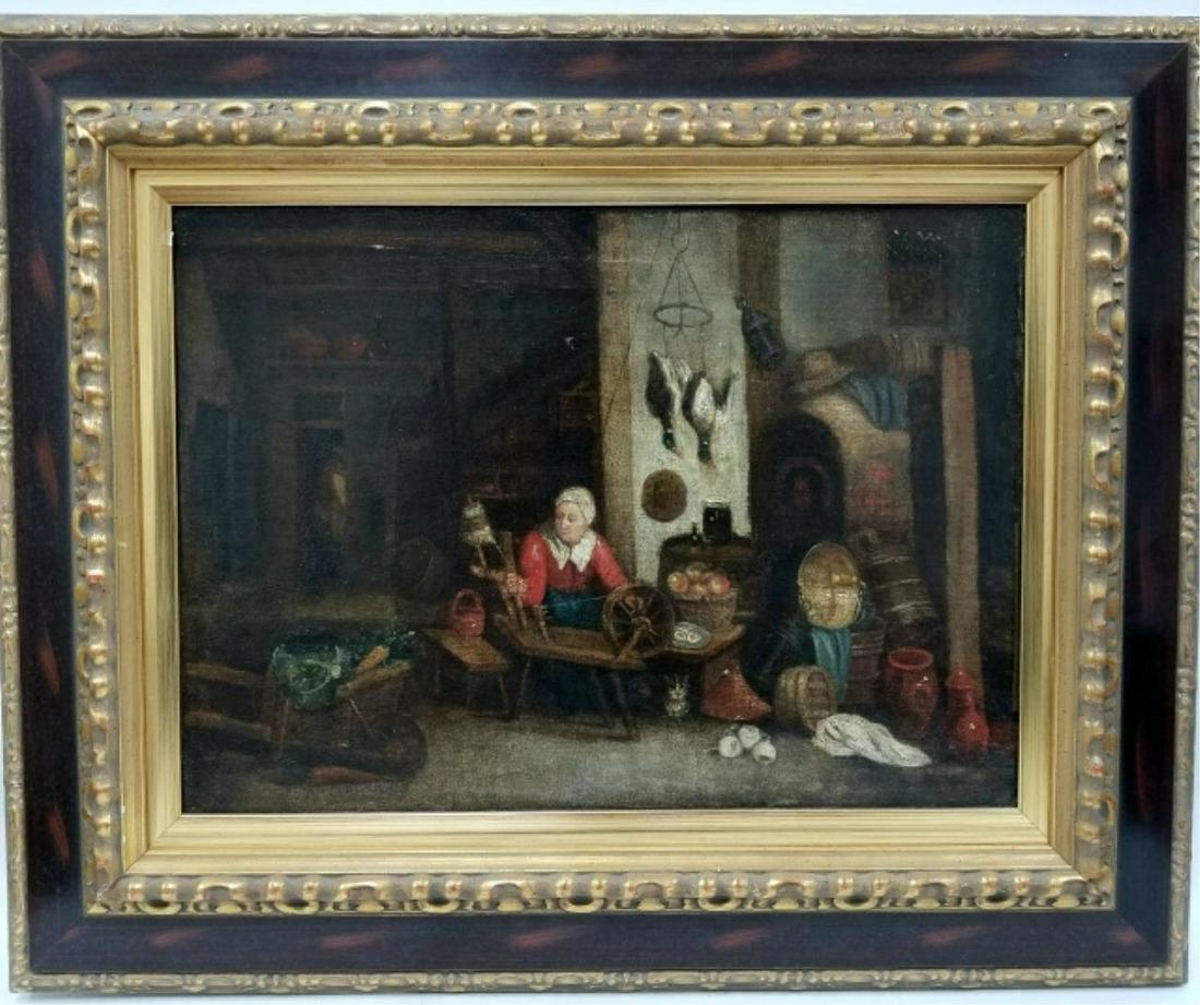 Old Master Painting Oil on Canvas After Teniers (1 of 5)