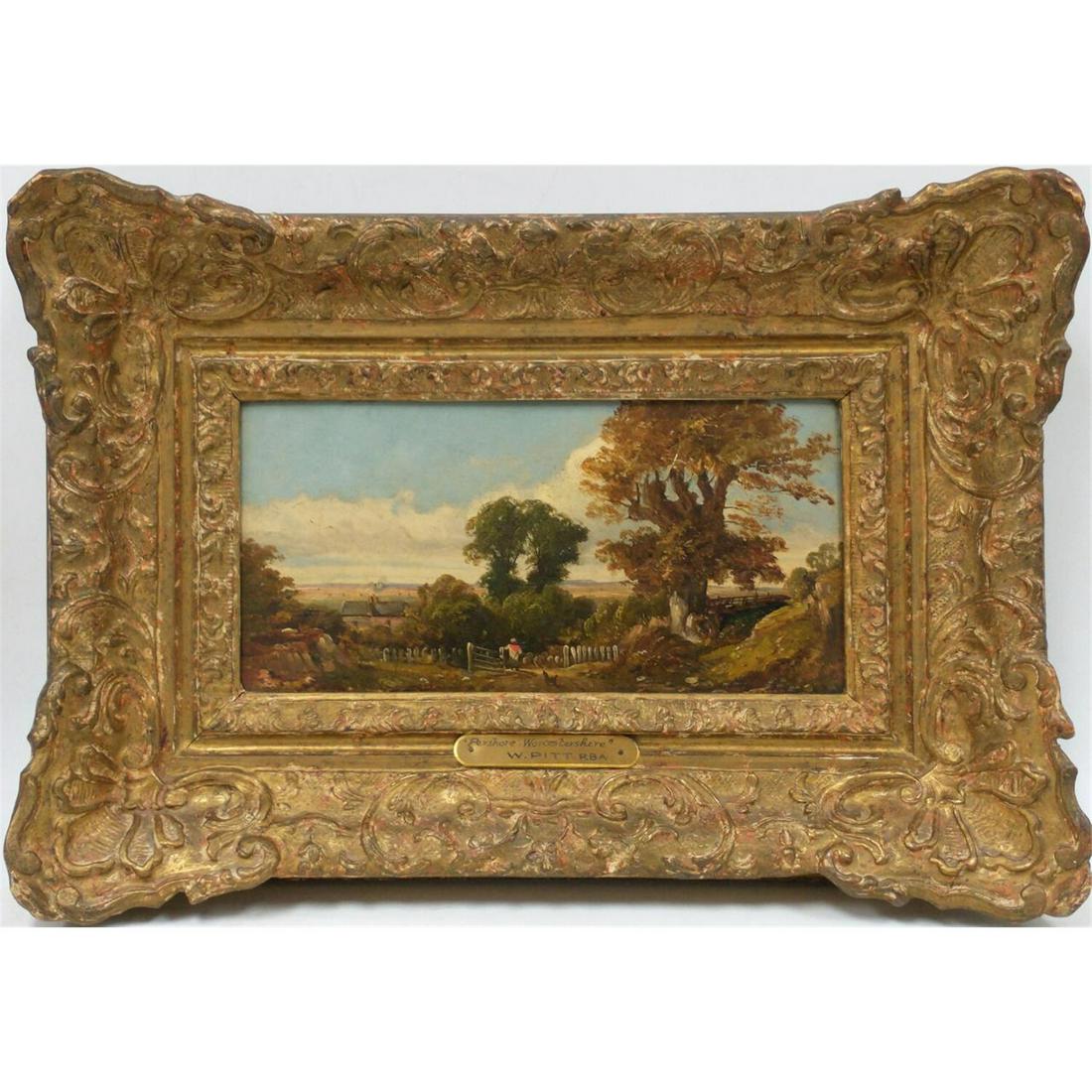 Antique Painting Oil on Canvas Board, William Pitt (1 of 4)