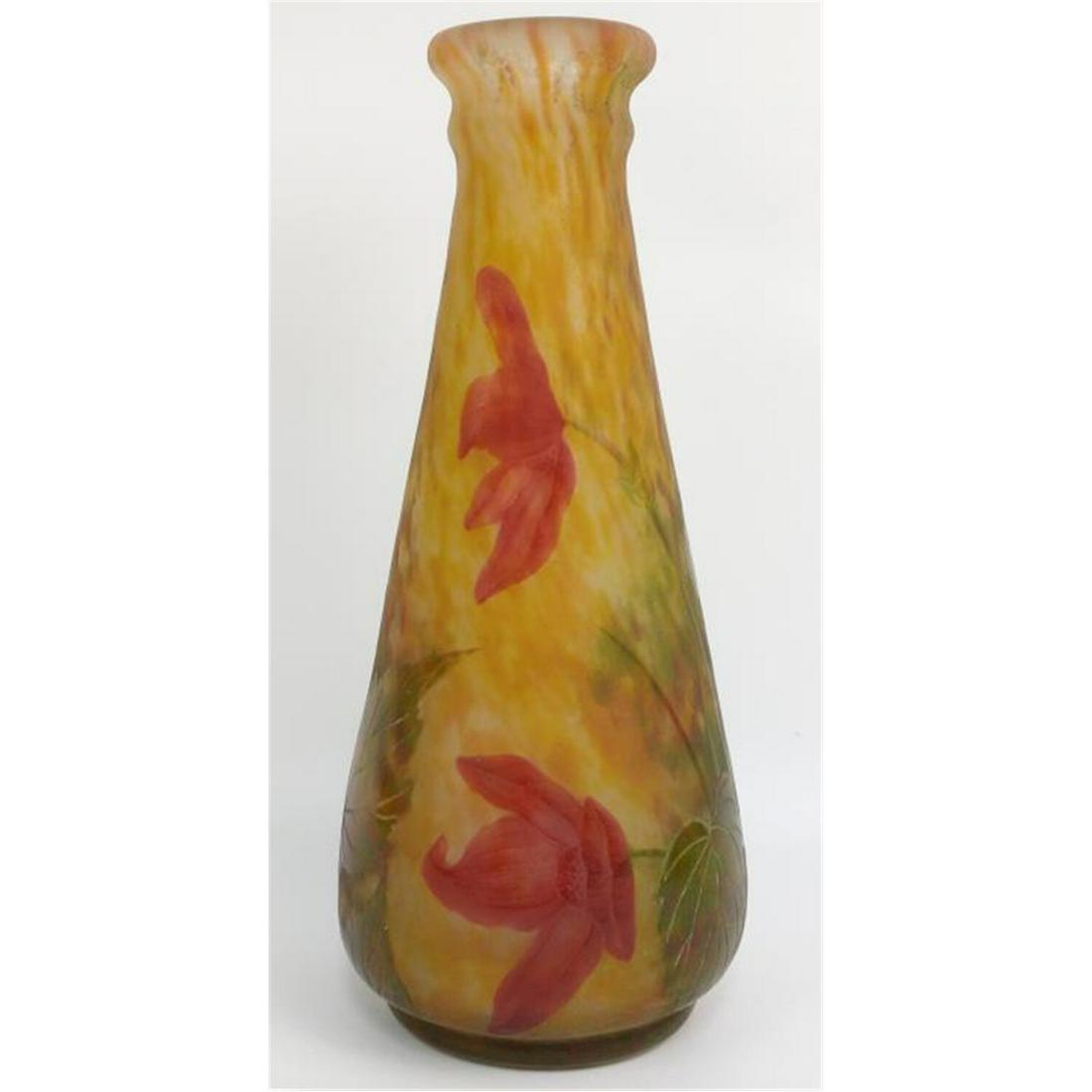 Daum Nancy French Cameo Glass Padded Vase (1 of 5)