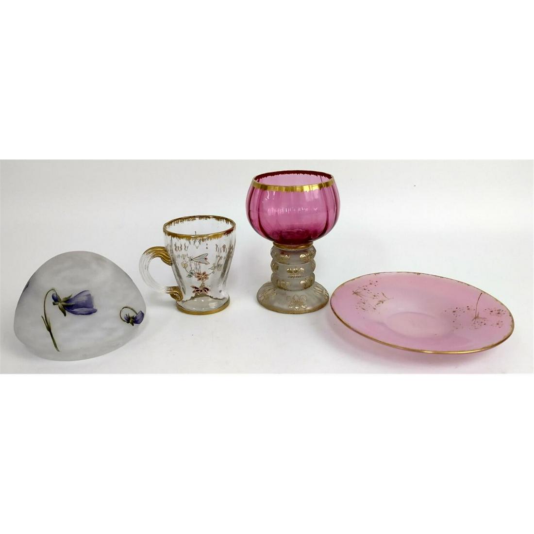 4 Daum Nancy French Art Glass Items. (1 of 7)