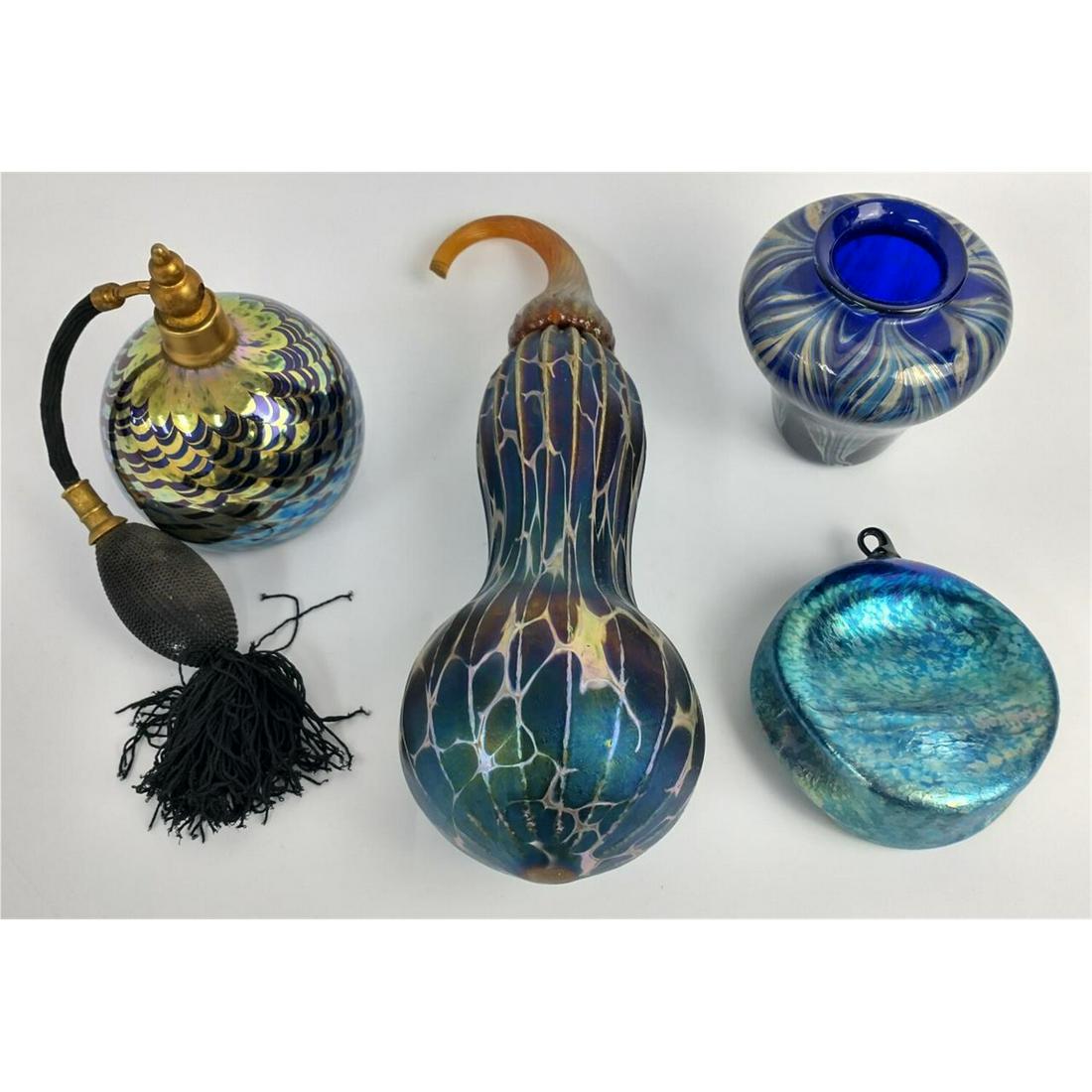4 Signed Art Glass Items. (1 of 7)