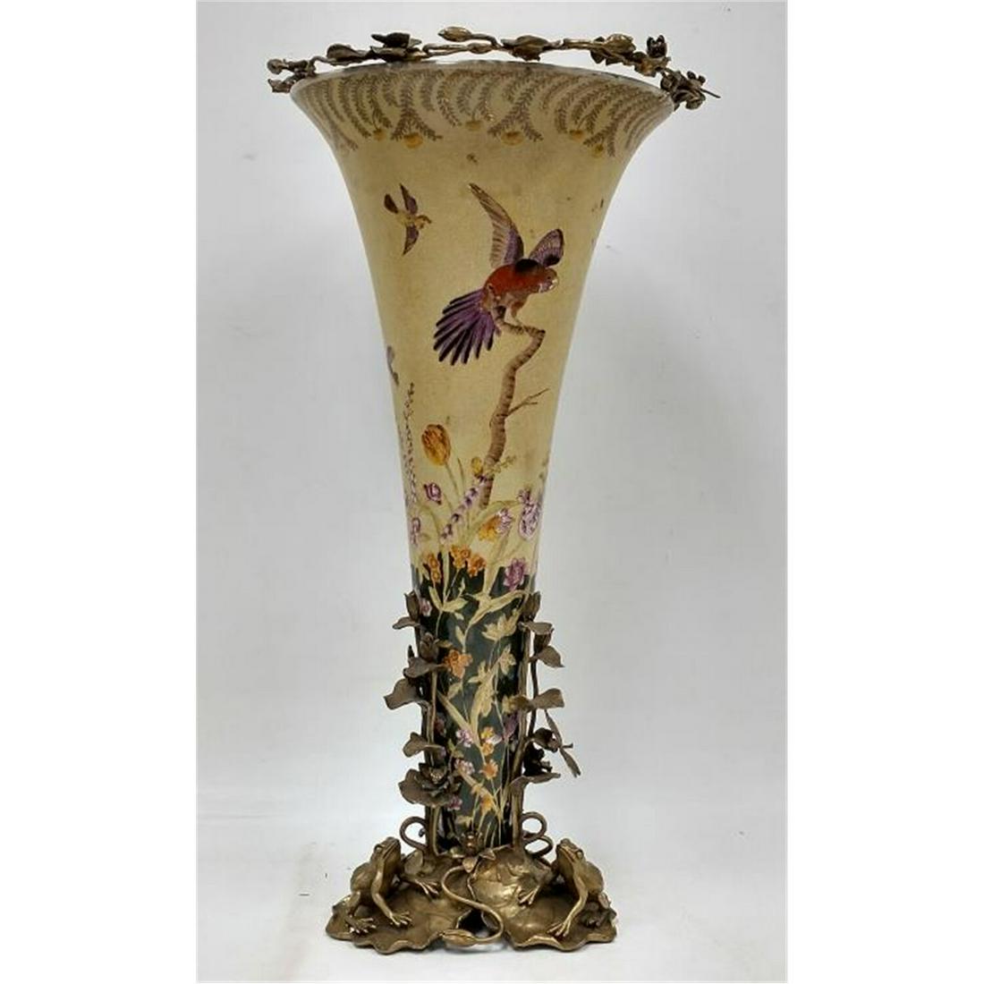 Porcelain Vase w/ Art Nouveau Style Bronze Mounts (1 of 6)