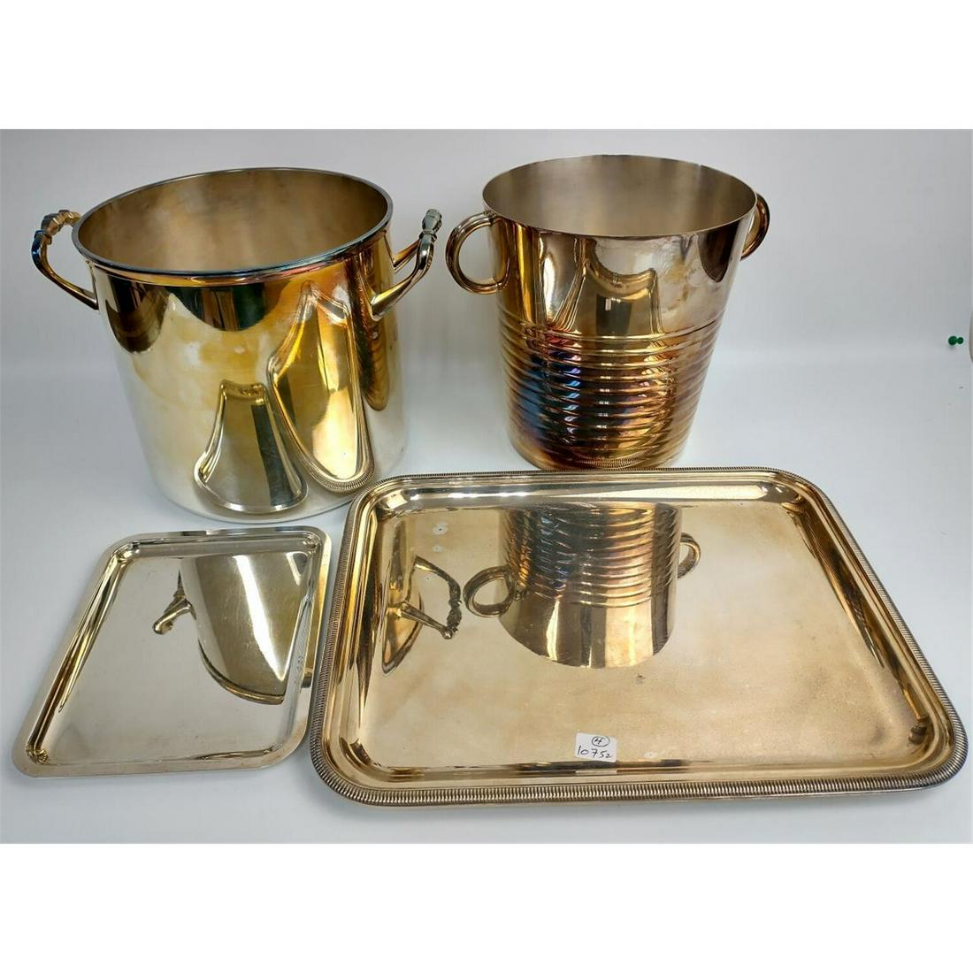 Christofle, France 4pc Lot, 2 Trays, 2 Champagne (1 of 4)