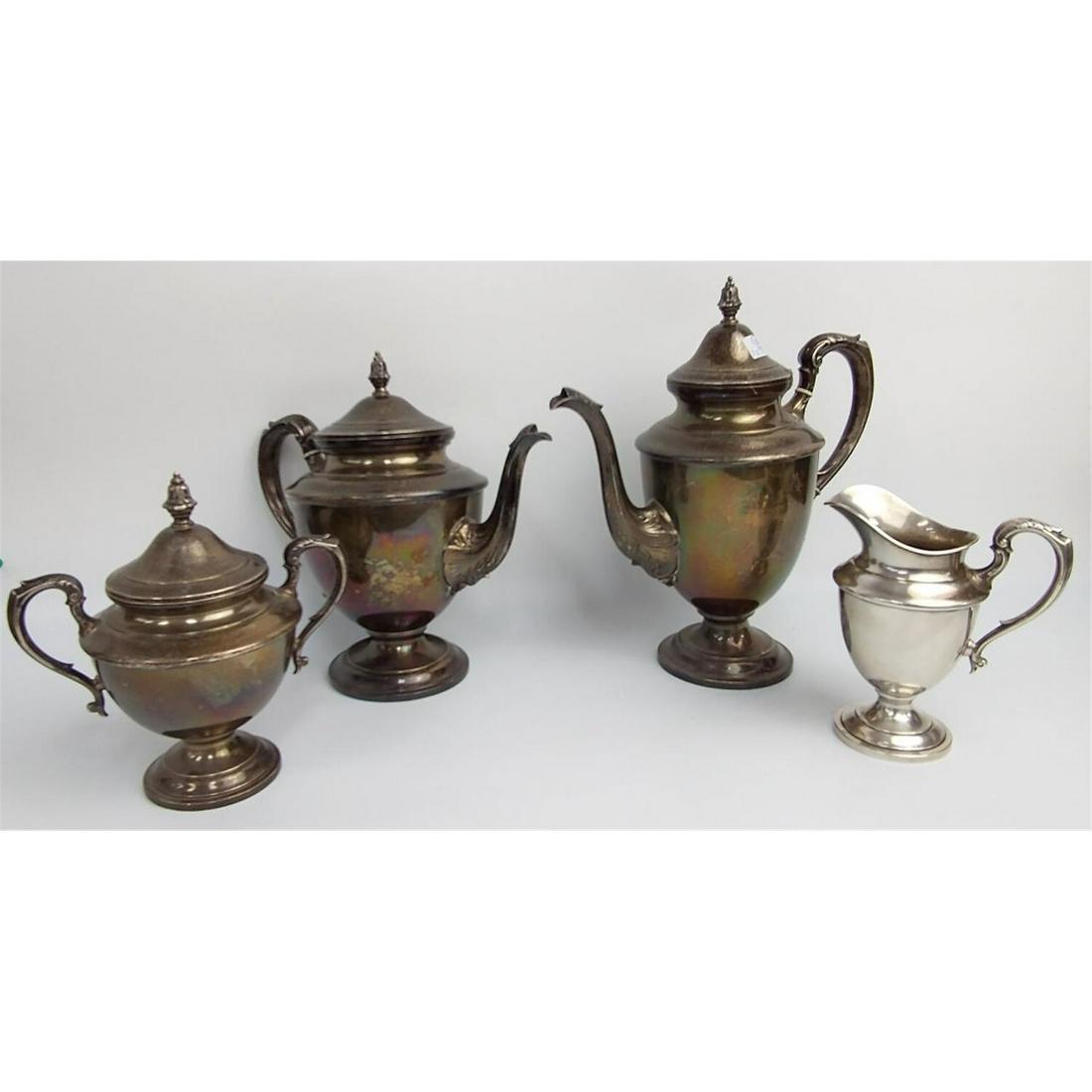 4pc Sterling Silver Tea & Coffee Set (1 of 5)