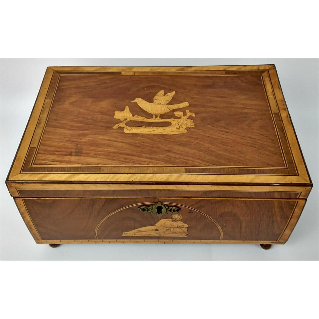 Antique Parquetry Inlaid Wood Box (1 of 7)