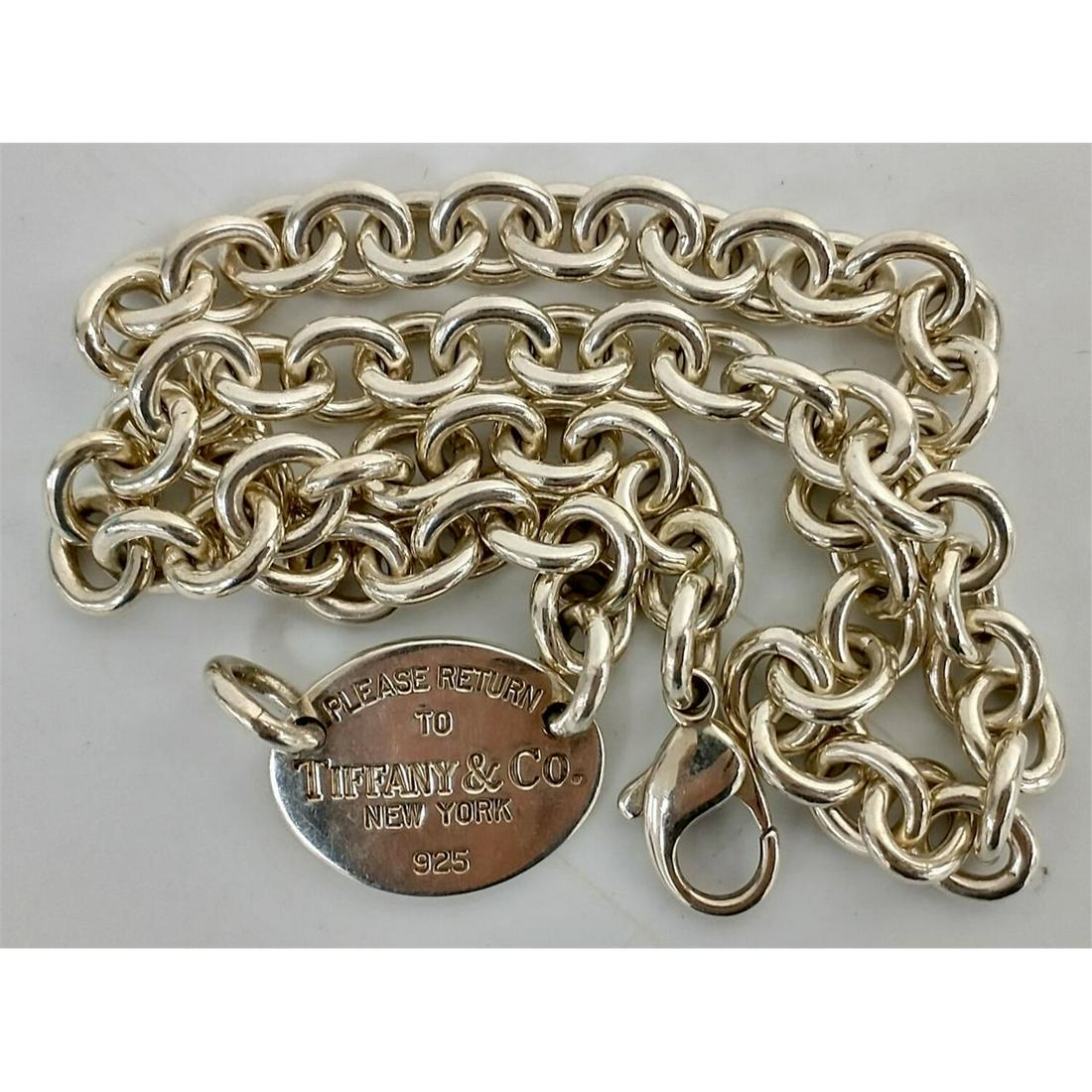Tiffany & Co. Sterling Silver Necklace, Oval (1 of 4)