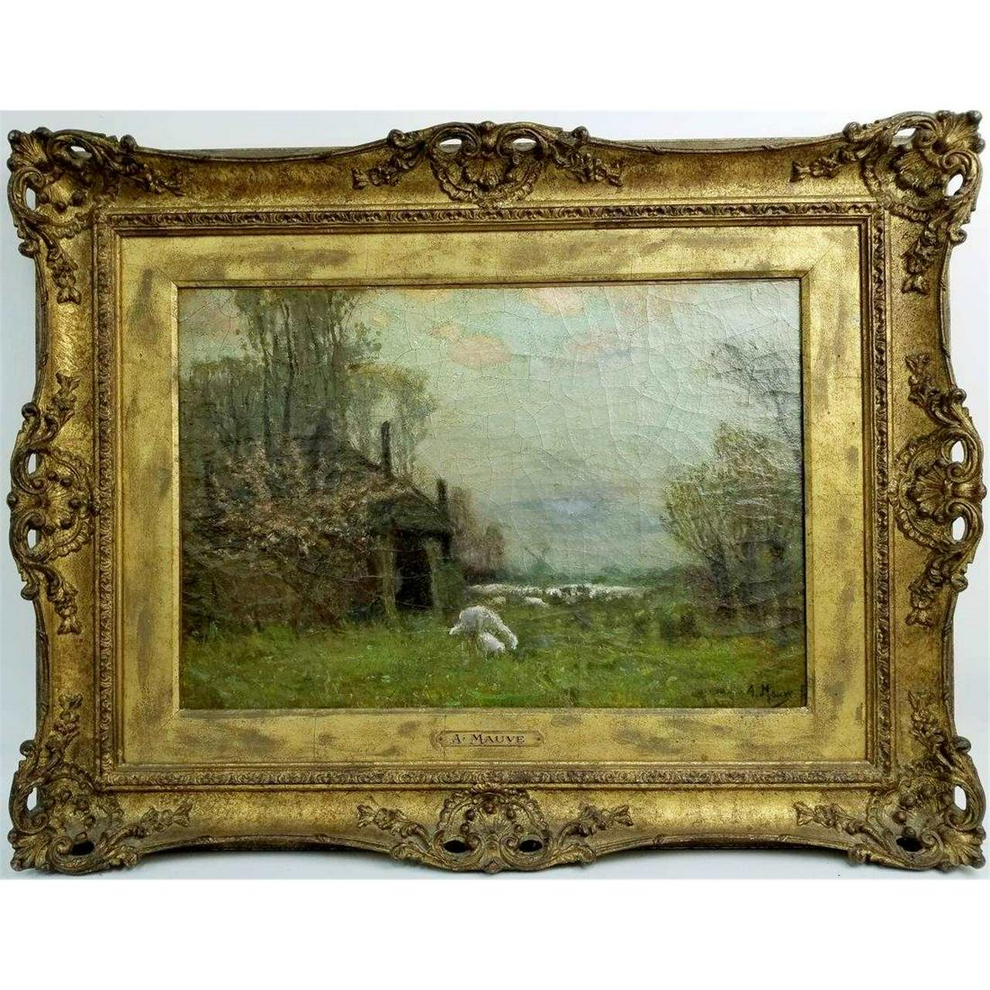 Painting Oil on Canvas By Anton Mauve (1 of 7)