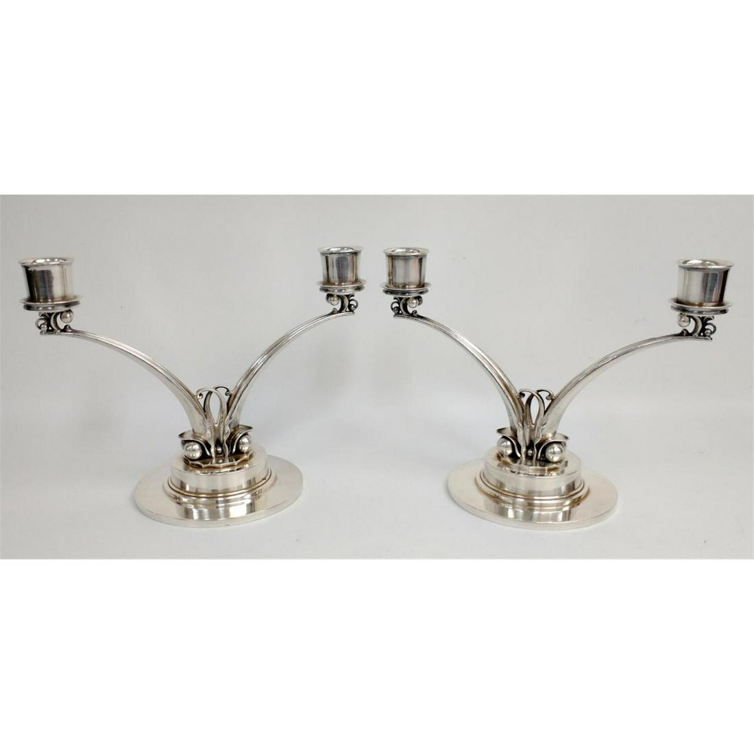 Pair Georg Jensen Sterling Silver Denmark (1 of 4)