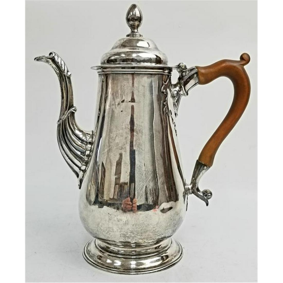 George III Sterling Silver Coffee Pot Circa 1750 (1 of 6)