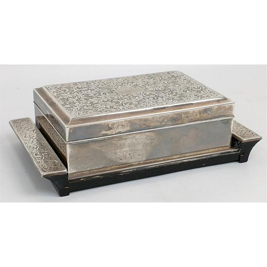 Sterling Silver & Wood Box & Tray (1 of 5)