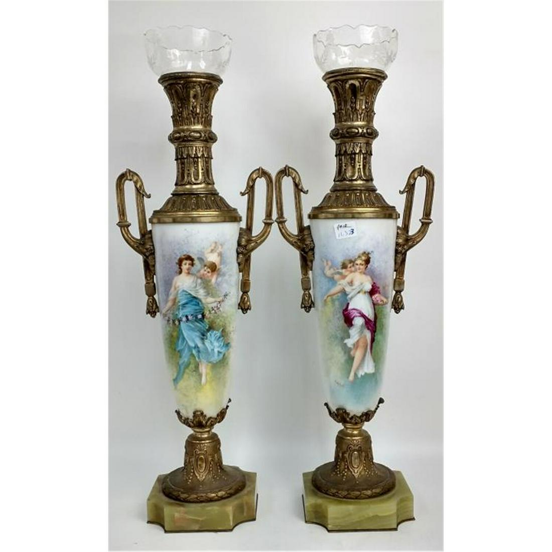 Antique Sevres French Porcelain & Bronze Vases (1 of 6)