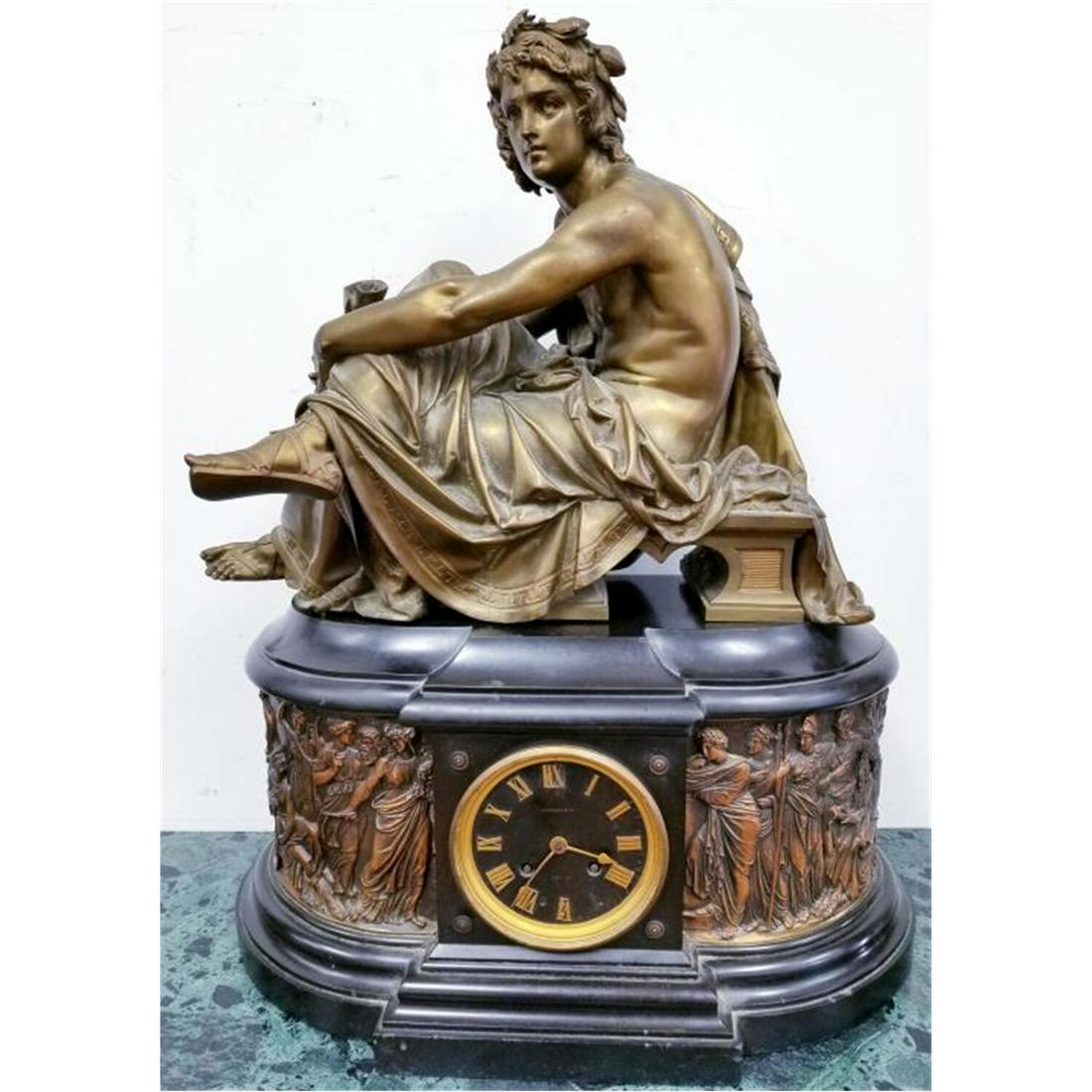 Monumental Tiffany & Co. Bronze & Marble Clock (1 of 7)