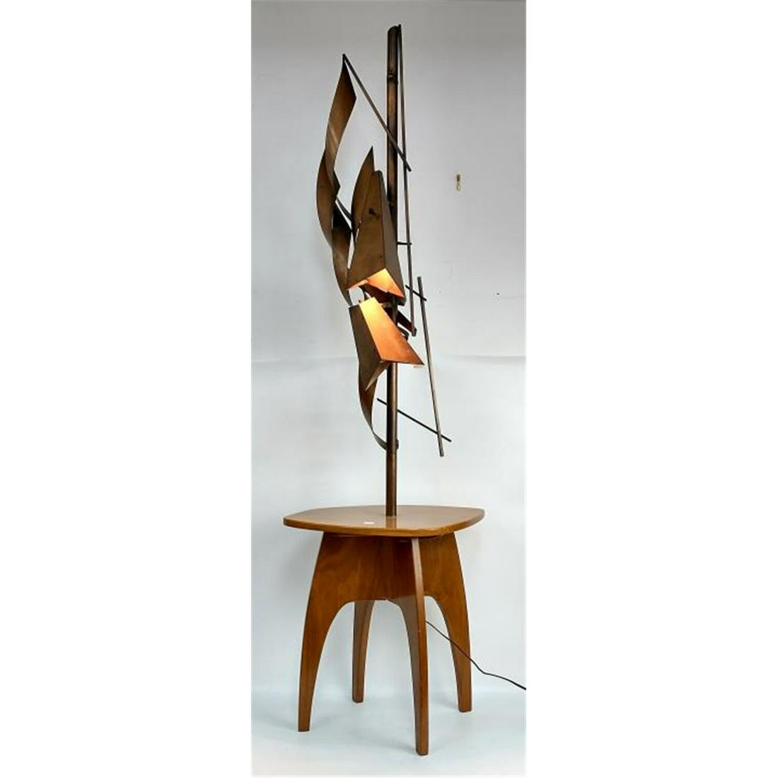 Rare Signed Mid Century Modern Metal Floor Lamp (1 of 5)