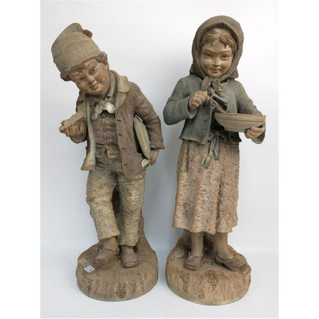 Pair of 19th Century Large Ceramic Figures (1 of 7)