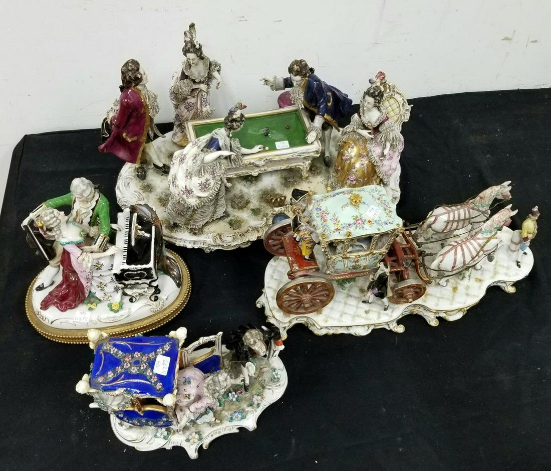 4 Vintage Dresden Porcelain Figures of Aristocrats (1 of 6)