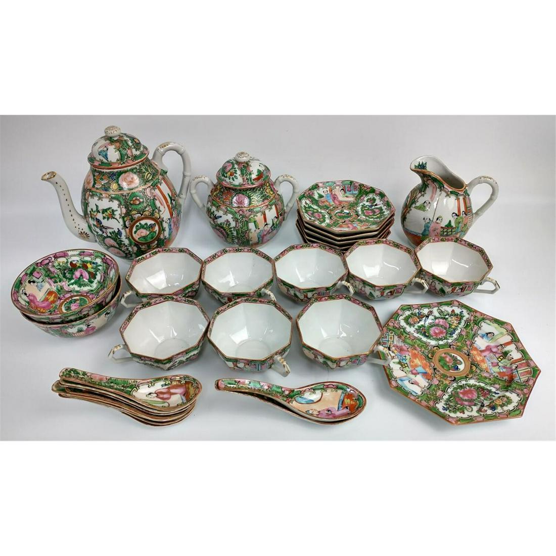 30pc Chinese Republic Period Porcelain Tea Set (1 of 11)