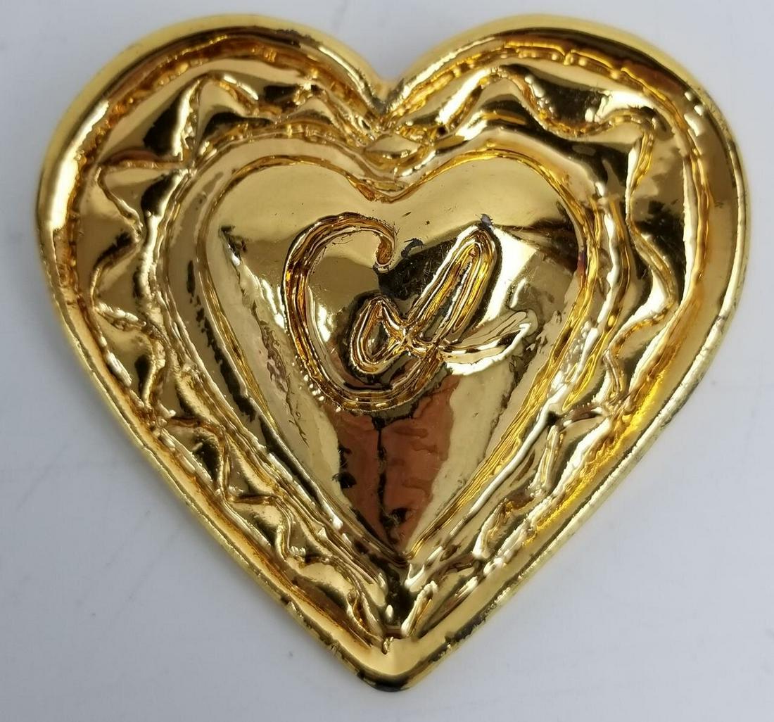Christian Lacroix, Paris Large Heart Brooch. (1 of 3)