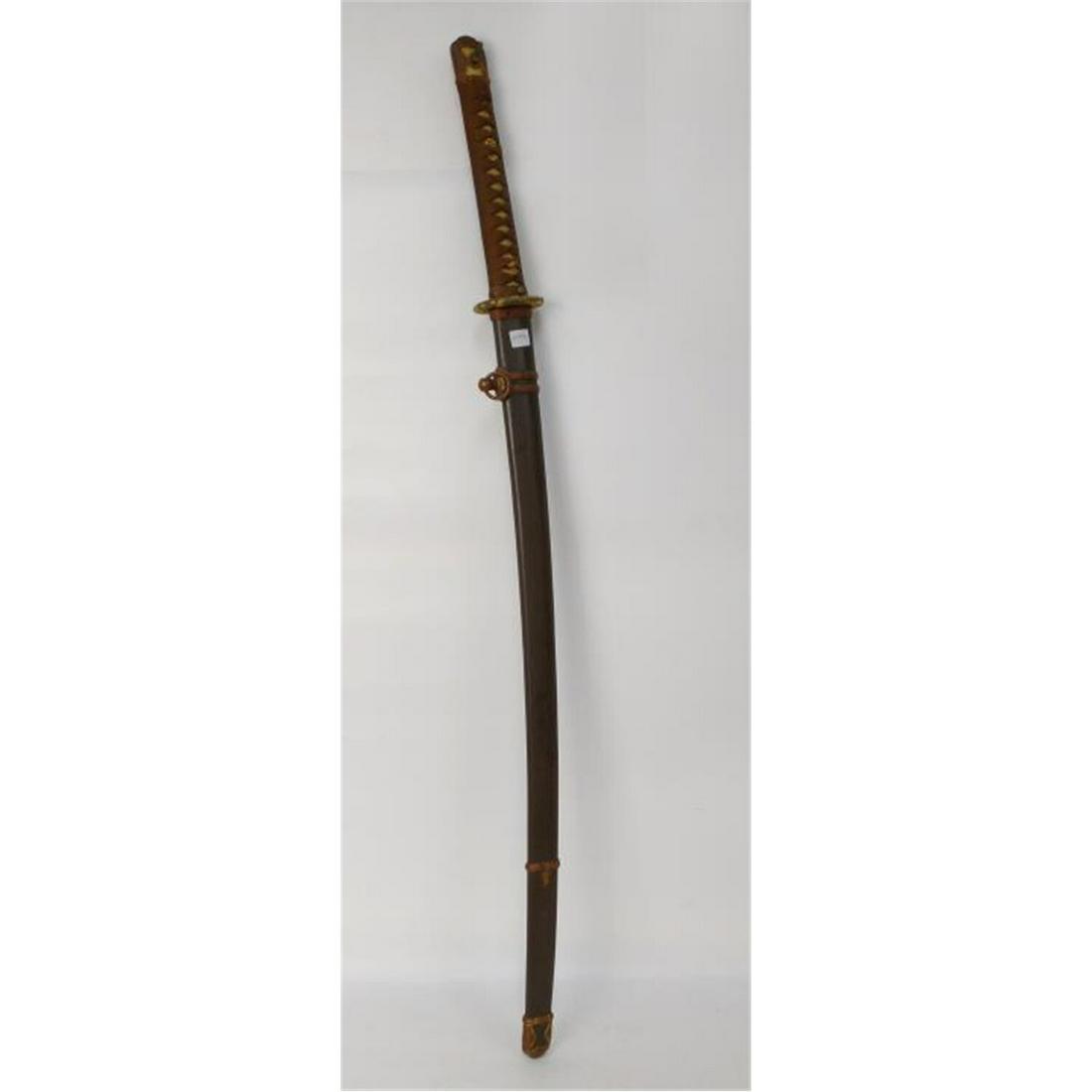 Antique Japanese Katana Samurai Sword Signed: Antique Japanese Katana Samurai Sword Signed on Both Sides of the Handle w/ Stingray or Shark Skin Handle. Beautifully Decorated. Condition: As FoundDimensions: L-36"Provenance: From a New York City E
