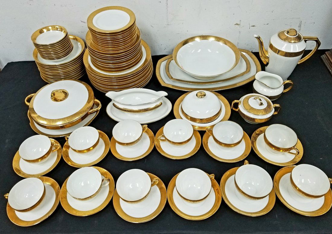 91 Piece Antique German China Dinnerware Set (1 of 5)