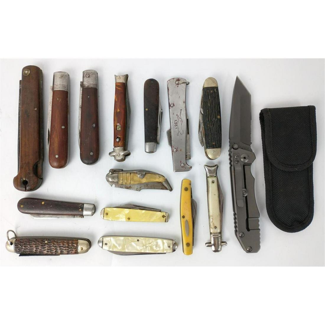 Lot of 15 Pocket Knives Including Schrade, Solinge (1 of 5)