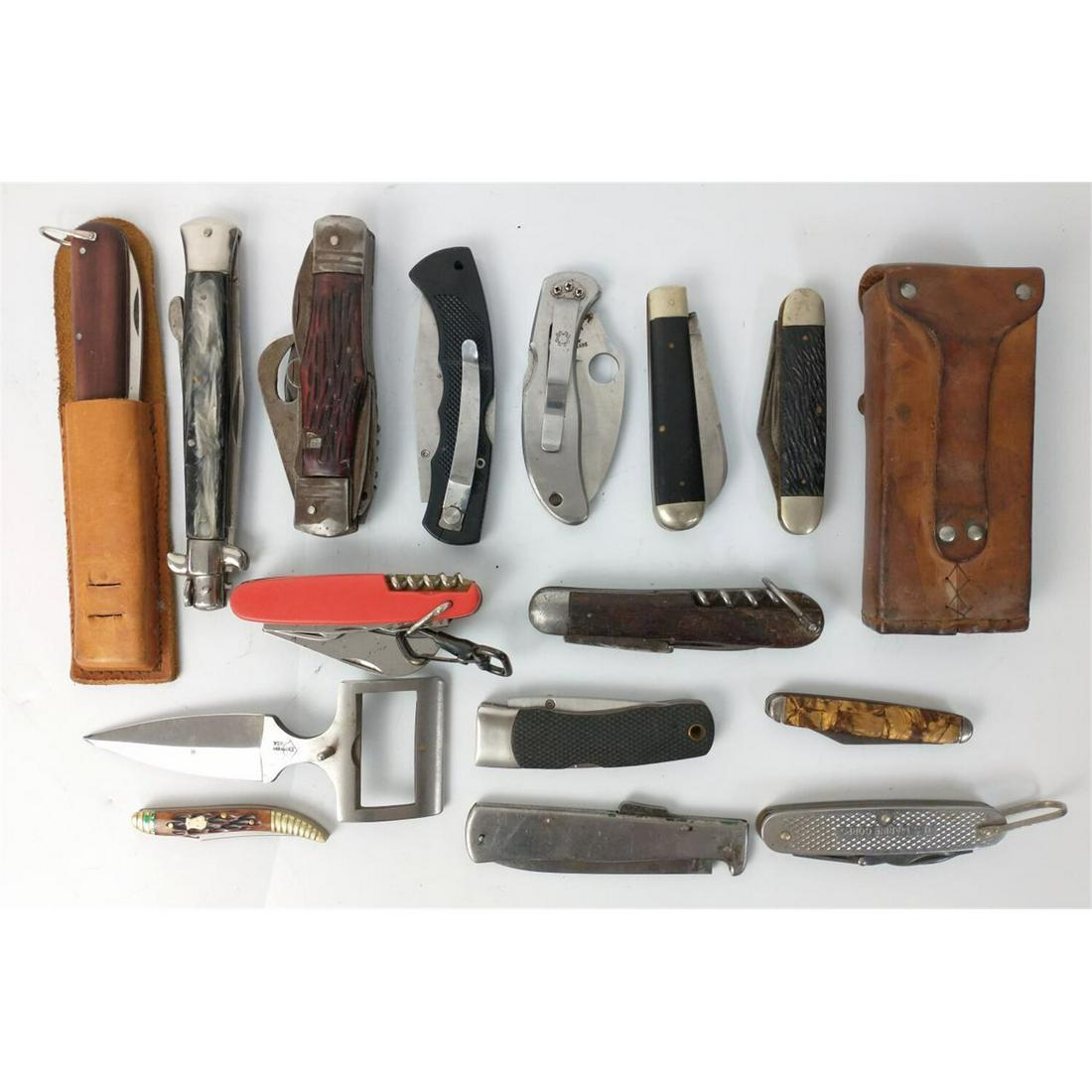 Lot of 15 Pocket Knives Including Bowen, Solingen (1 of 3)