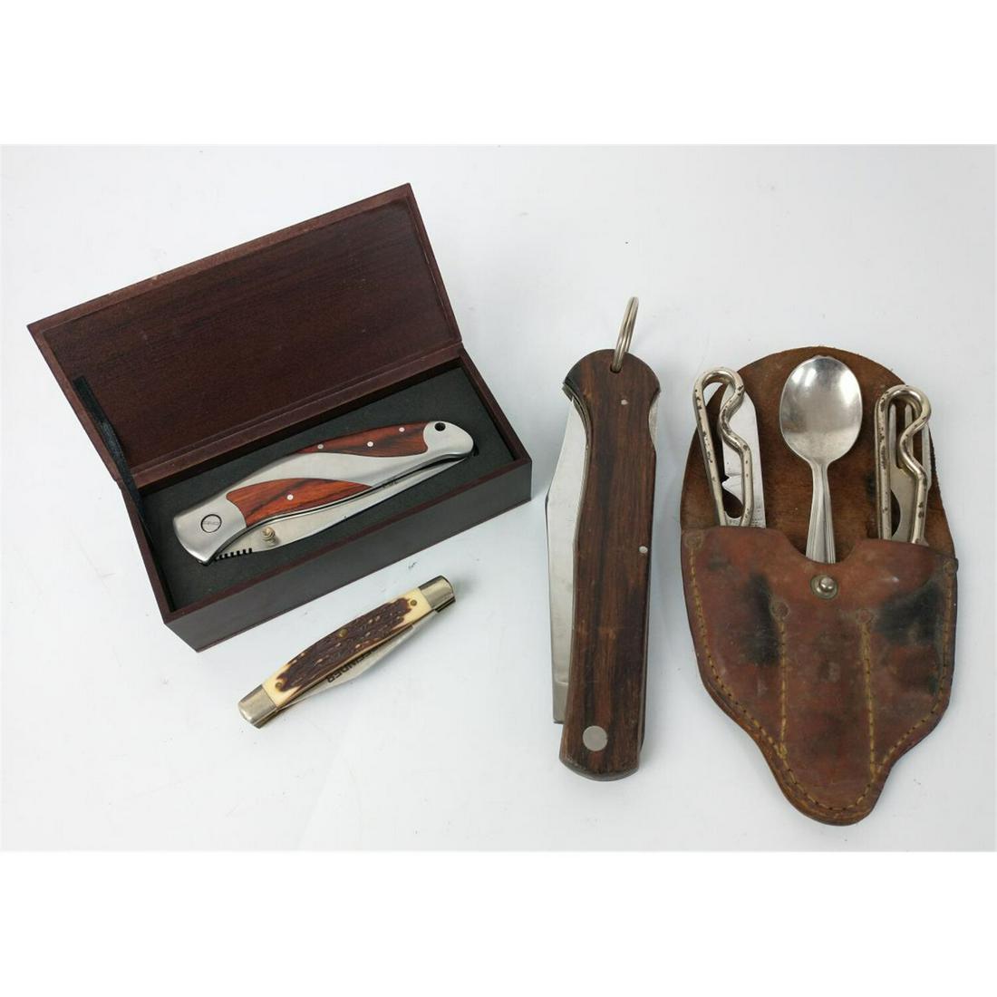 4 Pocket Knives Including Boy Scout Utensil Set (1 of 4)