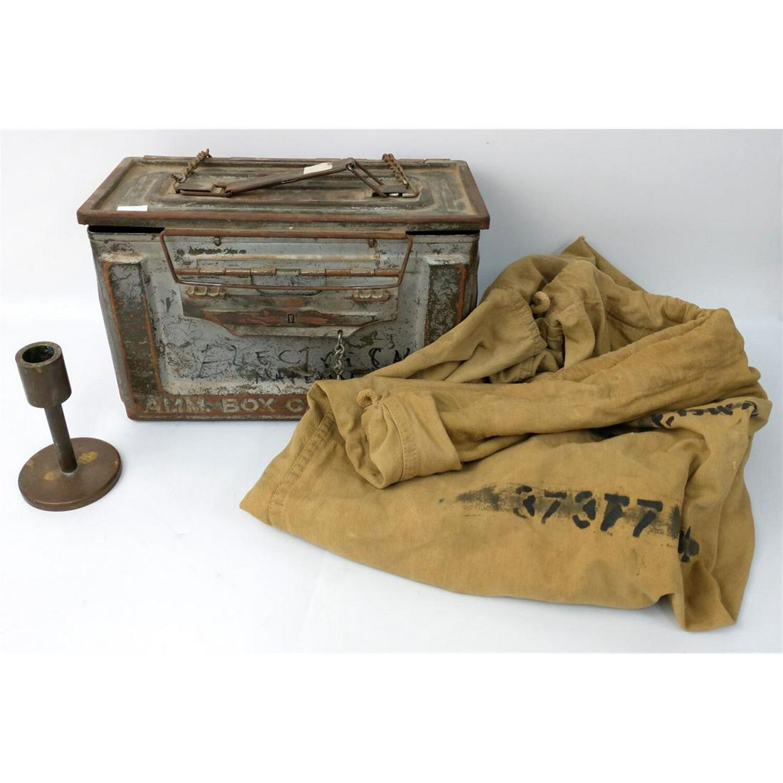 Amm Box Cal 50 M2 Vintage Us Military Ww2 Ammo Metal