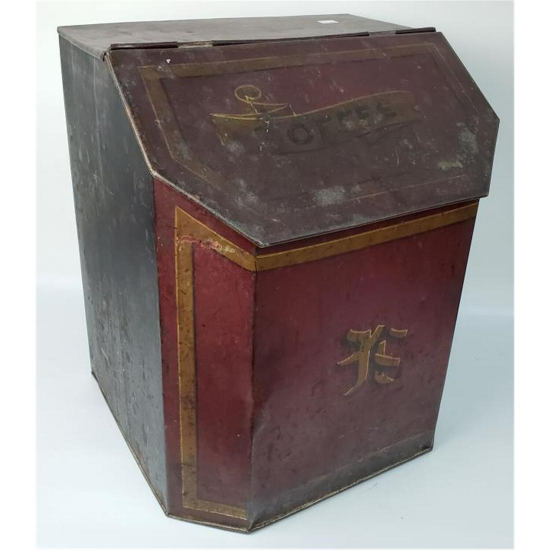 Large Antique Asian Coffee Bin. (1 of 2)