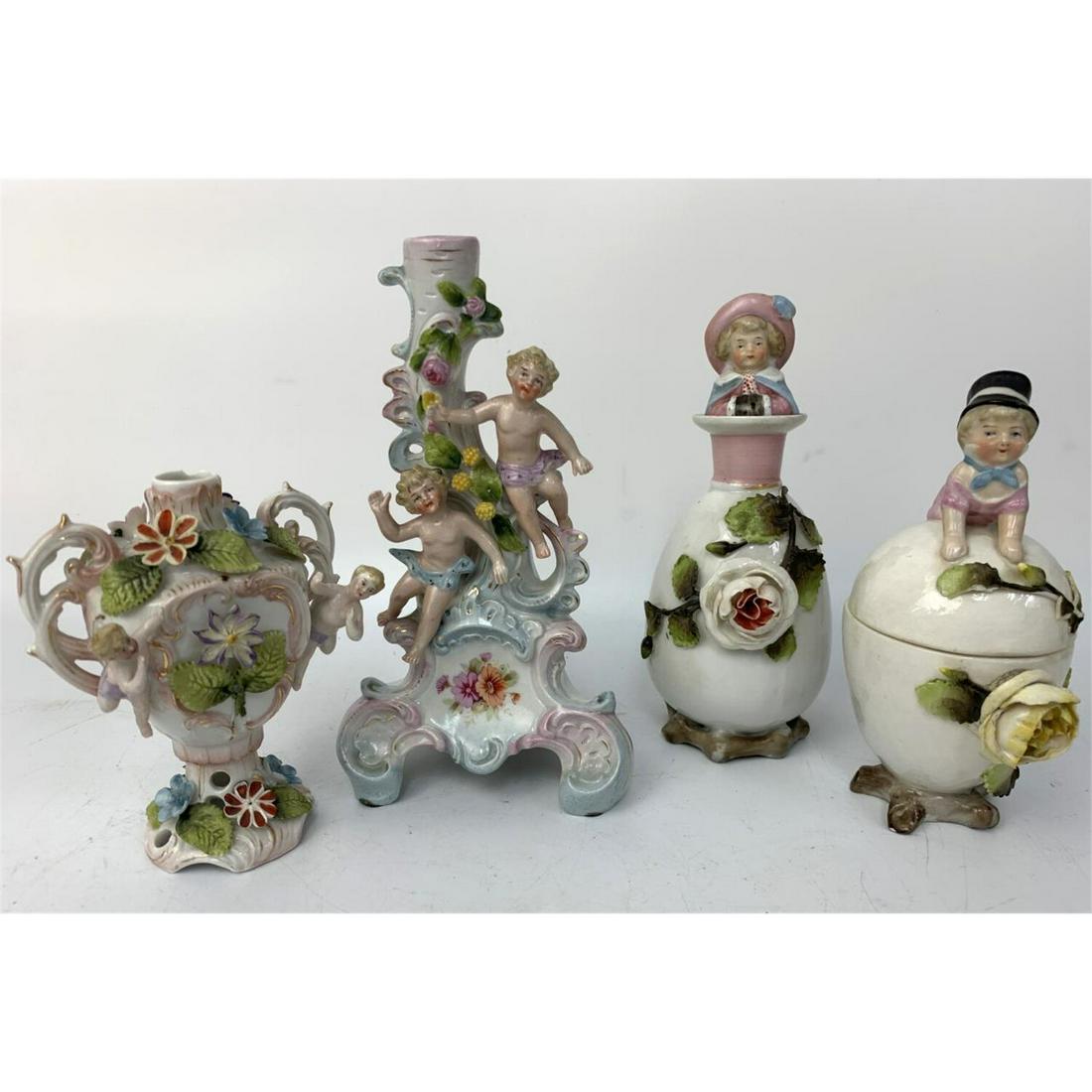 4 Pcs. Antique Continental Porcelain Items (1 of 3)