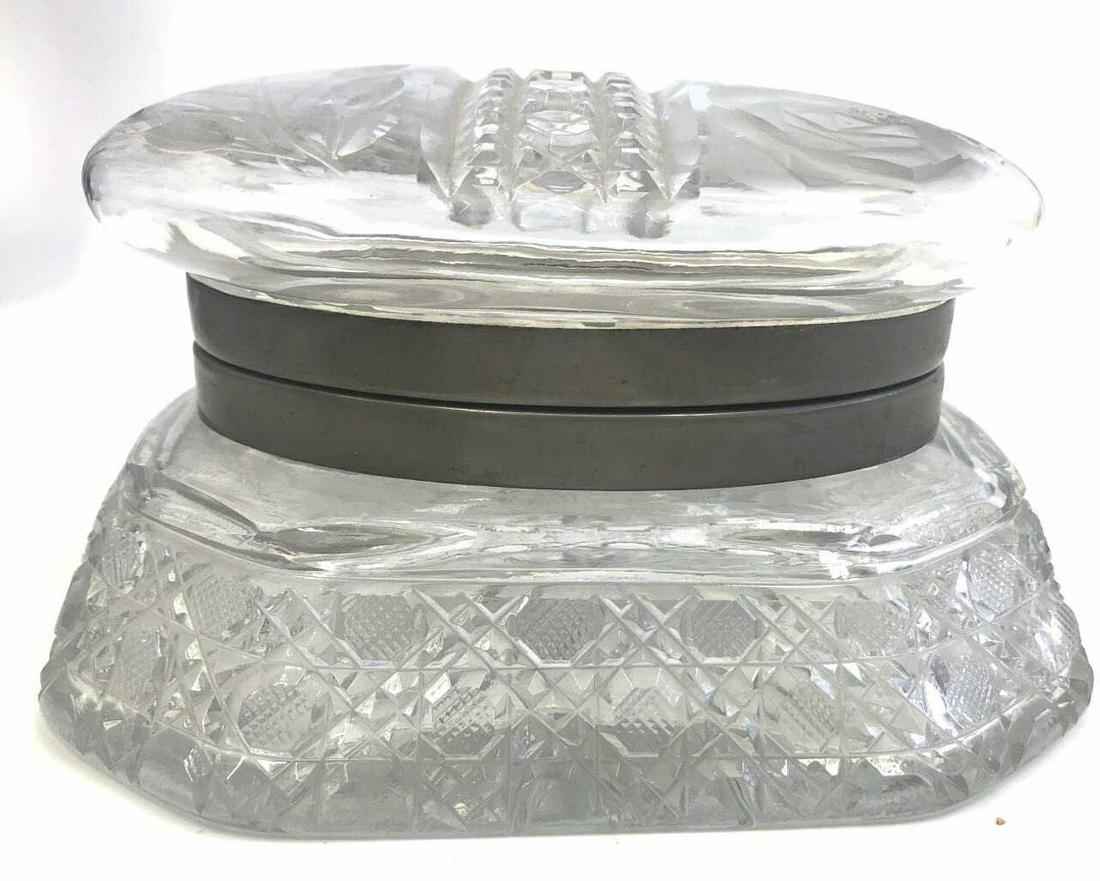 Antique Cut Glass Covered Box (1 of 3)