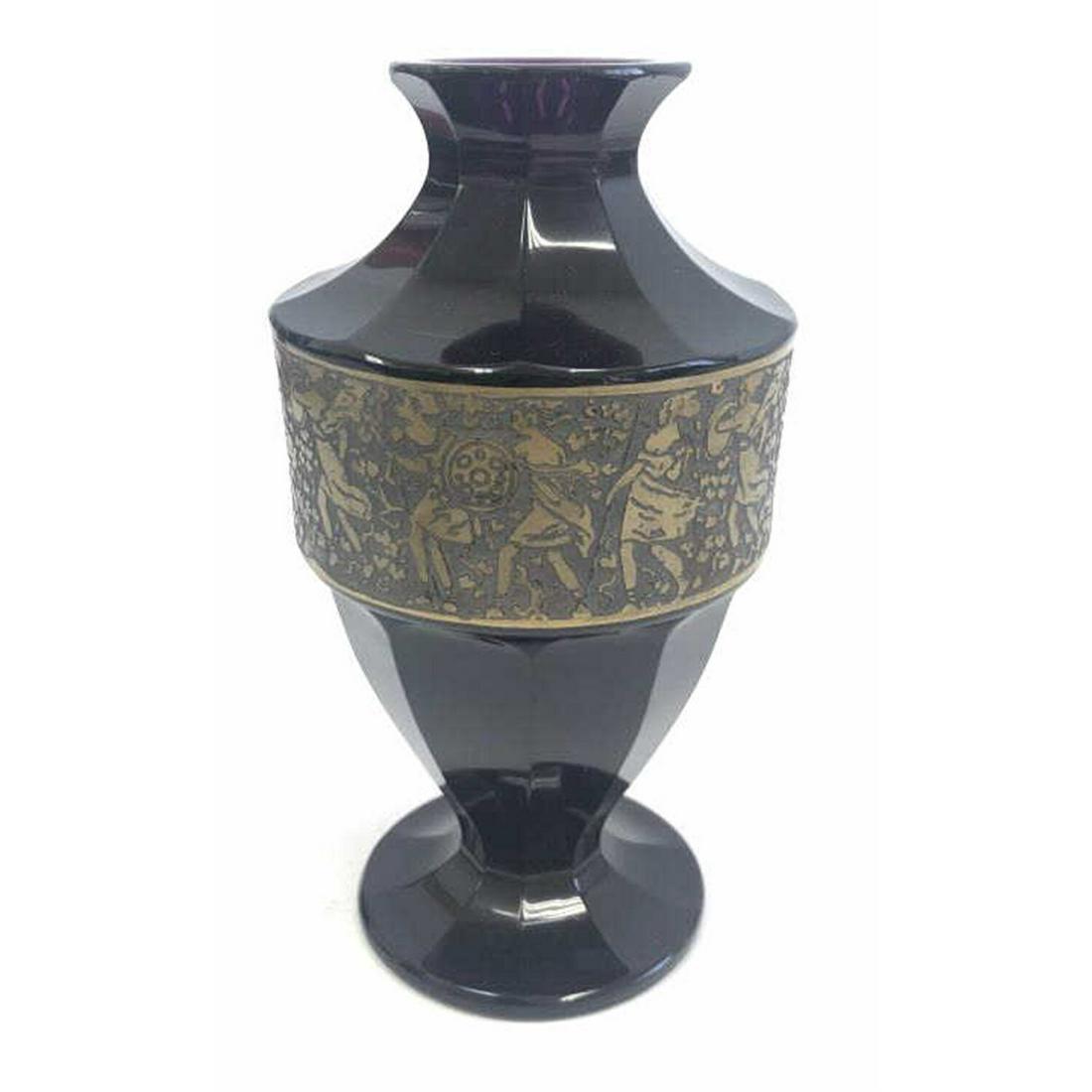 Art Deco Moser Purple Glass Vase (1 of 3)