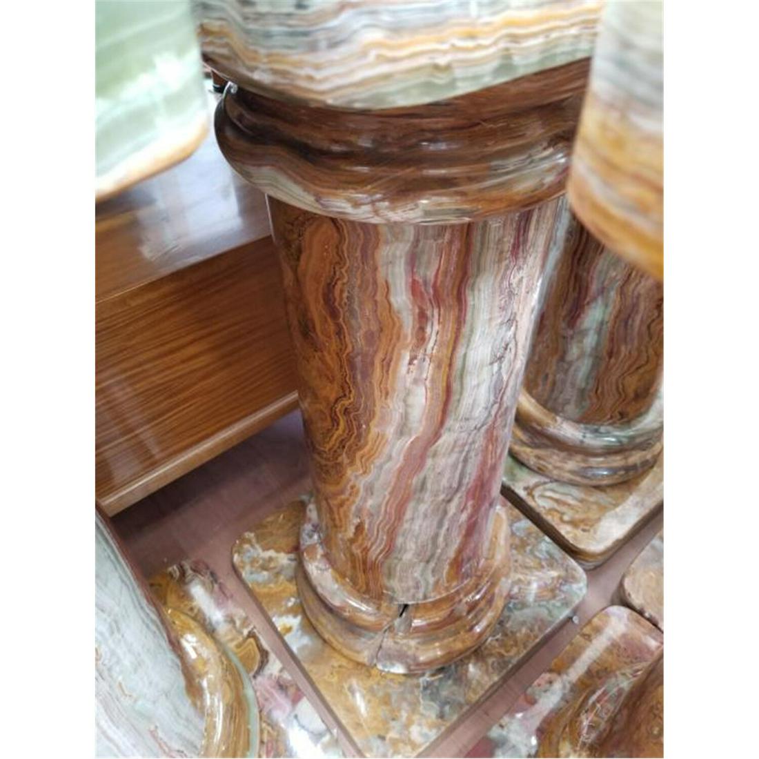 2 Green Marble Pedestals (1 of 4)