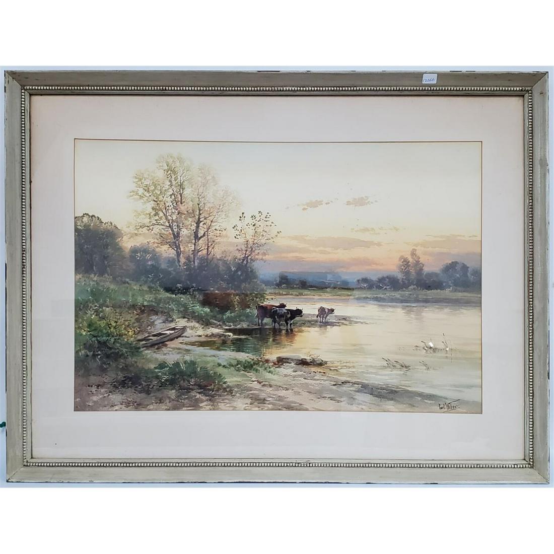 Painting, Watercolor on Paper, Carl Philipp Weber (1 of 4)