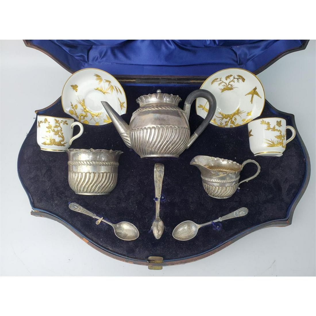 Rare Antique English Sterling Silver Tea Set. (1 of 17)