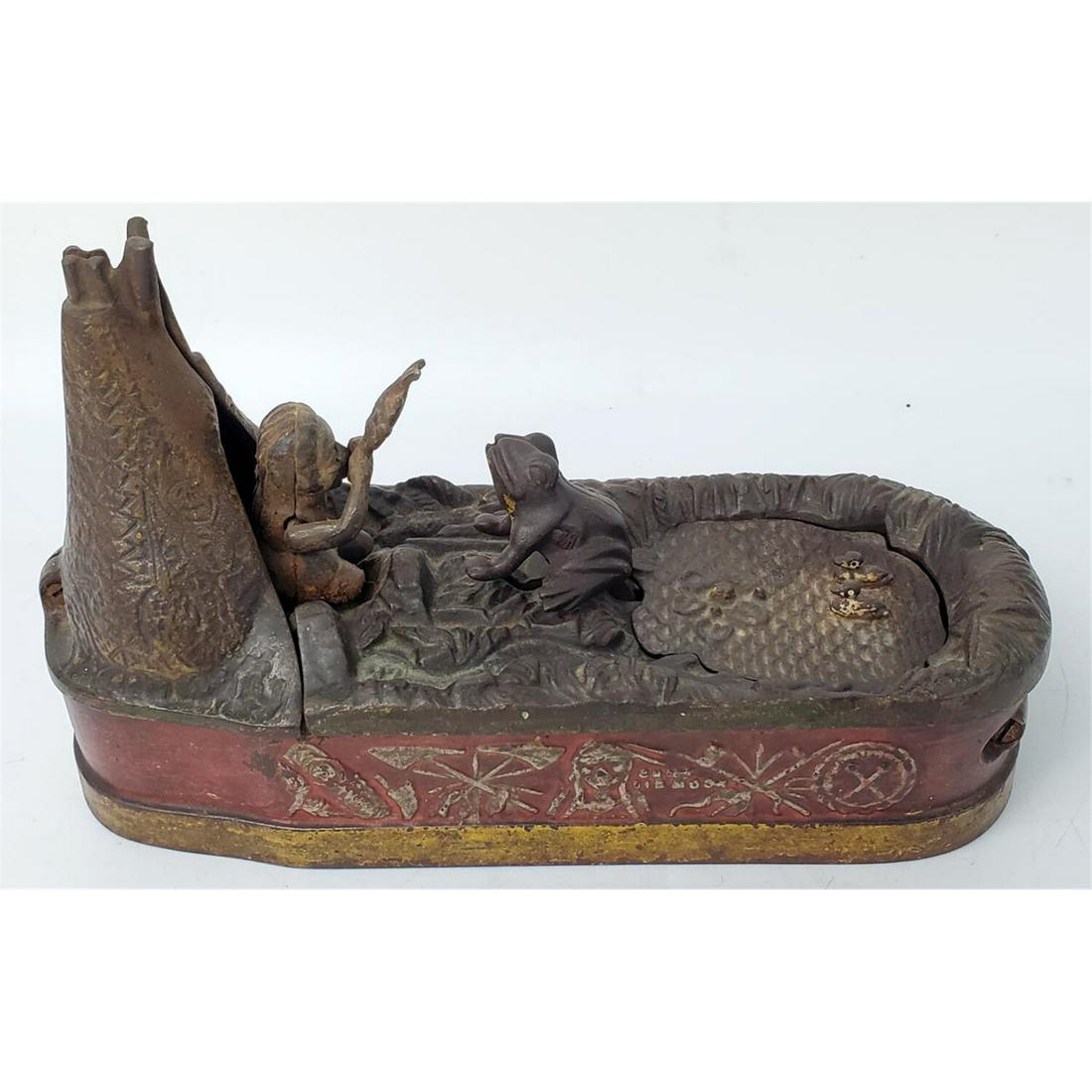 Antique Metal Mechanical Bank (Big Chief Moon) (1 of 7)