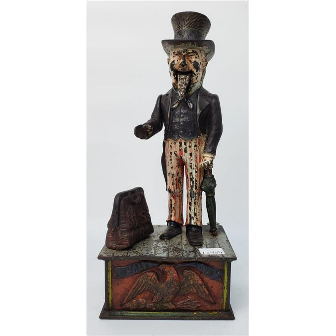 Antique Metal Mechanical Bank (Uncle Sam) (1 of 6)