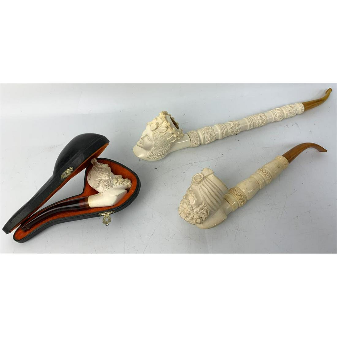 Lot of 3 Meerschaum Vintage Pipes (1 of 2)