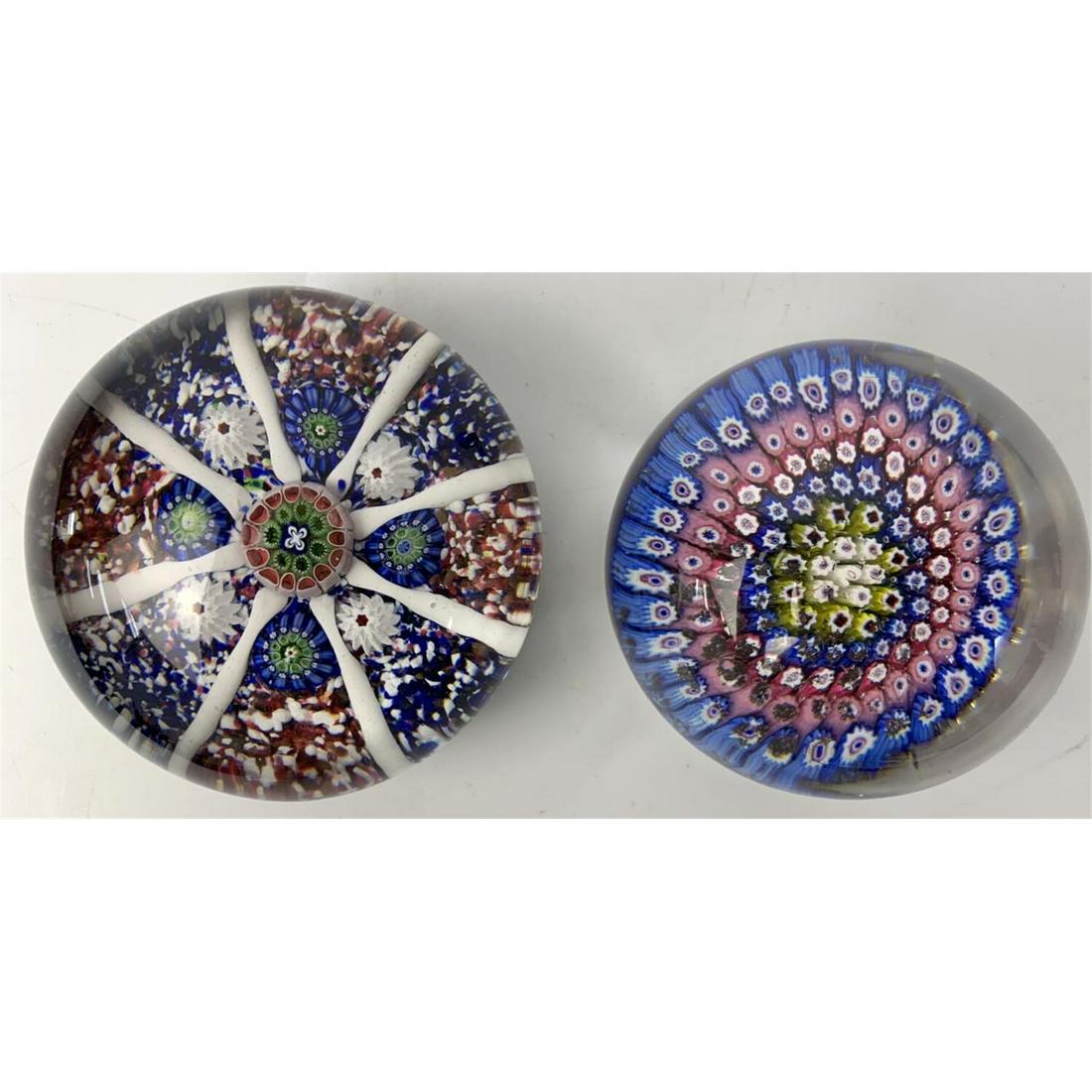 2 Antique Millefiori Glass Paperweights (1 of 2)