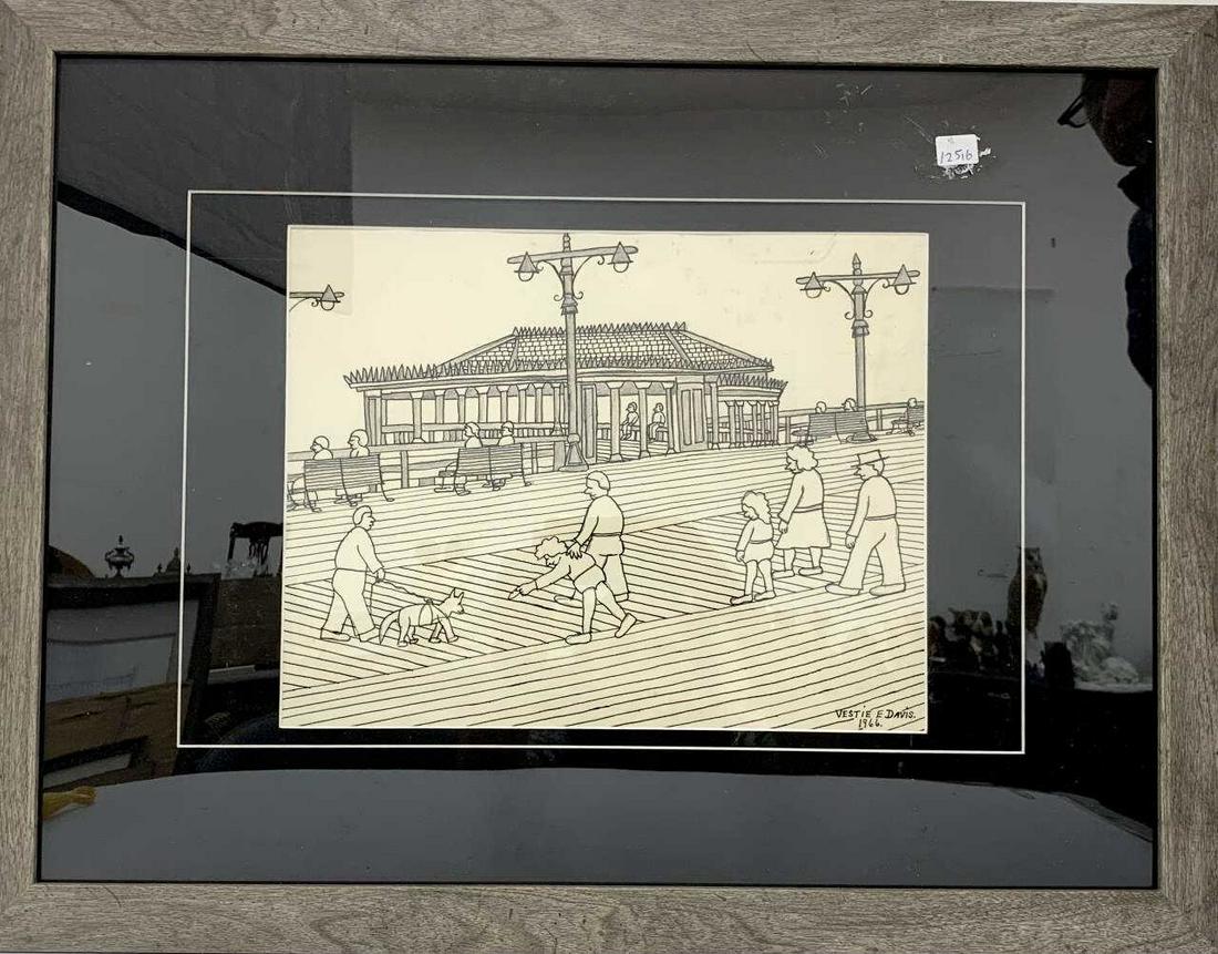 Painting, Watercolor & Pen on Paper. Vestie Davis (1 of 3)