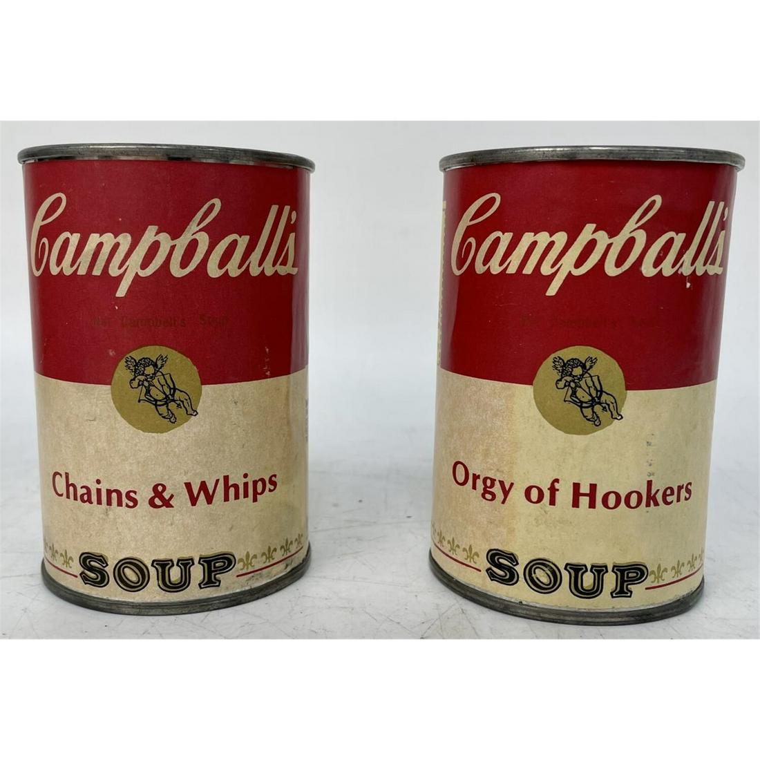 2 Novelty "Campball's" Look-Alike Soup Cans (1 of 3)