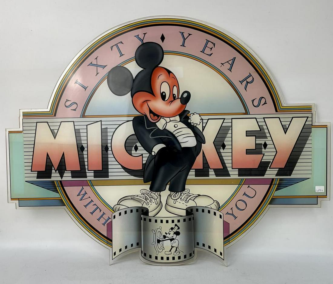 Mickey Mouse 60th Birthday Disneyland Sign, 1988 (1 of 2)
