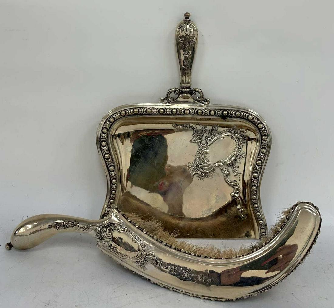 Antique 2-Piece Silver Bread Crumb Set (1 of 6)