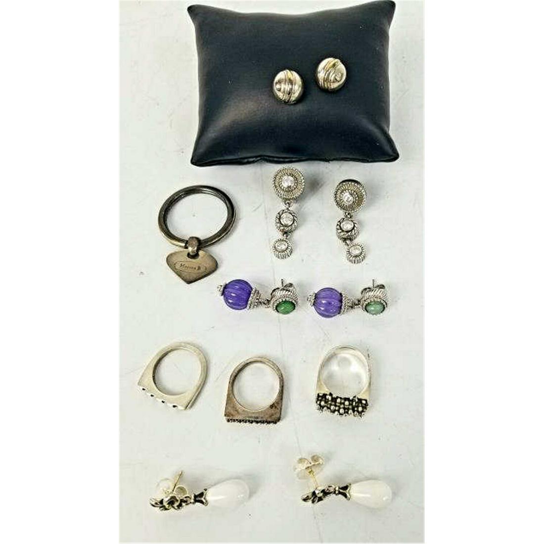 8 Pieces Sterling Silver Signed Jewelry (1 of 4)