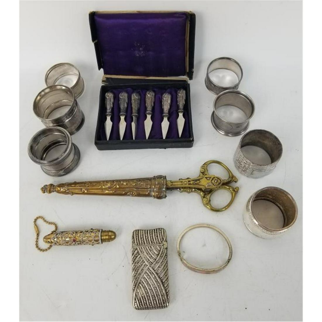 Lot of 7 Assorted Napkin Rings, etc. (1 of 4)