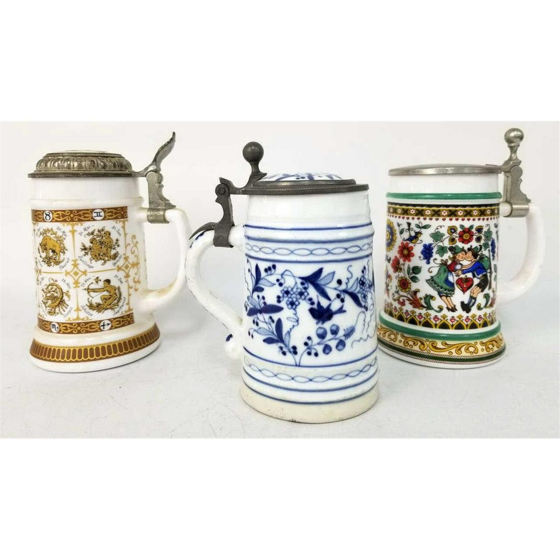 3 German Beer Steins, One with Lithophane (1 of 5)