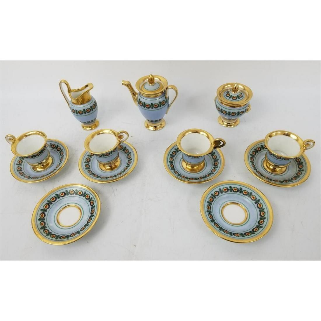 Rare 18thC French Empire Miniature Porcelain Set. (1 of 10)